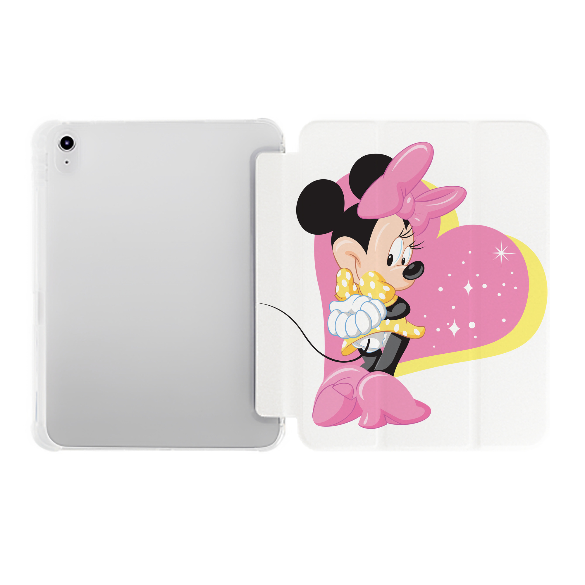 （画像用） ミッキーマウス Mickey Mouse IPad ケース ペン収納付き 三つ折りスタンド PUレザー×シリコン 対応機種9.5/10.5/10.9インチ